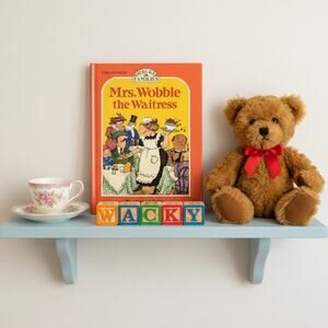 Vintage 1982 Golden Book – Mrs. Wobble the Waitress | Wacky Families Kids Book